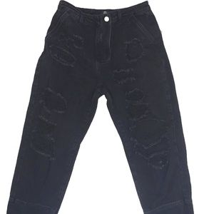 Black Missguided Jogger Jeans